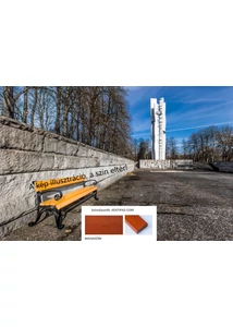 Bécsi öntöttvas köztéri pad mahagóni