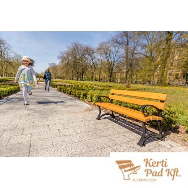 Balbina gyerek köztéri pad karfával teak kerti pad gyerekeknek.